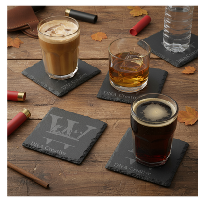 Hunting Monogram Whiskey Flask - Black Matte 8oz