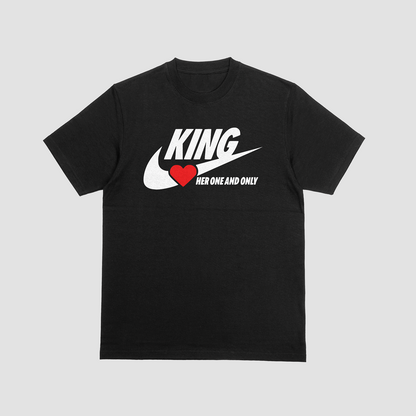 King & Queen "One and Only" Couples T-Shirt Set