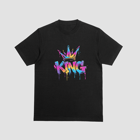 King & Queen Graffiti Couples T-Shirt Set