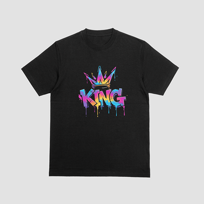King & Queen Graffiti Couples T-Shirt Set