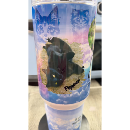 40 oz Cat Mama Personalized Tumbler