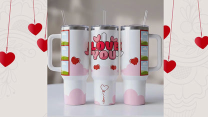 Valentine's Day Custom Photo Tumbler Cup 1